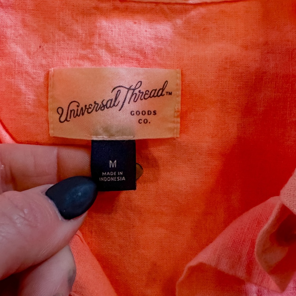 Universal Thread Button-Down Crop Shirt - image 4